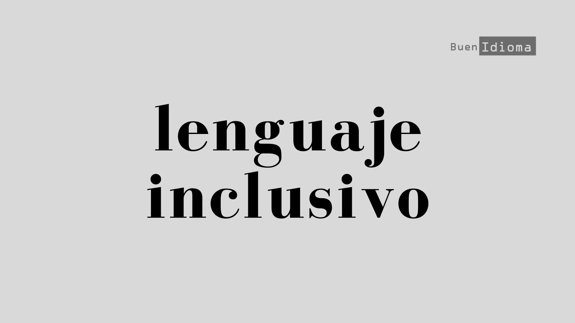 Lenguaje inclusivo